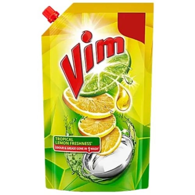 Vim Dishwash Liquid Gel Lemon