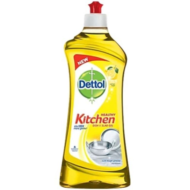 Dettol Kitchen Slab and Dishwash Liquid Dish Cleaning Gel  (Lemon Fresh, 0.75 L)