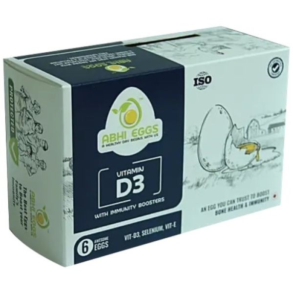 Abhi Eggs Vitamin D3 Hen White Eggs  (6 Units)